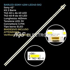 KIT 2 BARRE STRIP 40 LED TV SONY T42-40-L/R KDL-42W829B T420HVF04.2 SK2