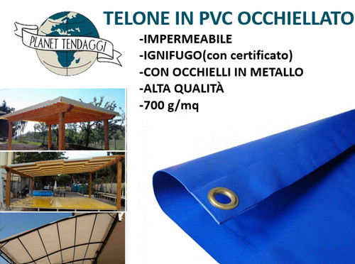 Telone occhiellato telo pvc - in,