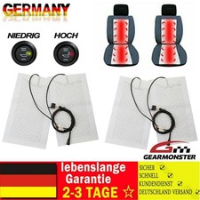Set 2 tappetini riscaldanti riscaldamento sedili auto carbonio universali kit retrofit auto 2 livelli