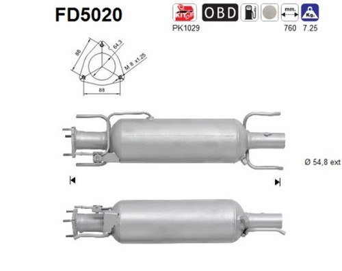 Filtro antiparticolato diesel