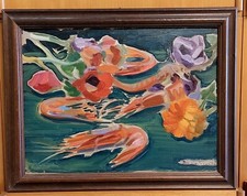 Dipinto olio di Sara Giusti Palermo 1906 Napoli 2004.