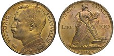 04165] REGNO D'ITALIA - VITTORIO EMANUELE III - 100 LIRE 1910 ARATRICE - COPIA