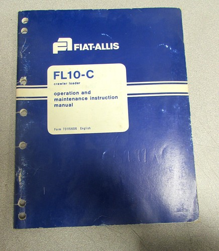 Fiat allis fl10 - fiat-allis, manuale