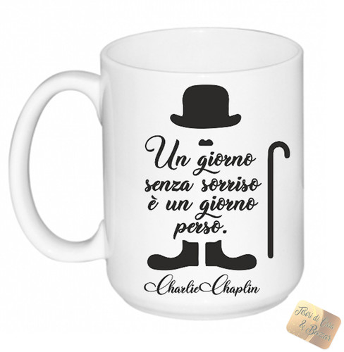 Tazza mug latte con frase - tazza, in
