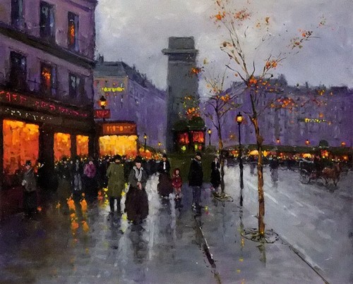 Dipinto olio porte saint