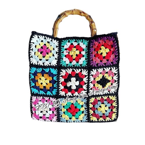 Borsa granny uncinetto - borsa, a