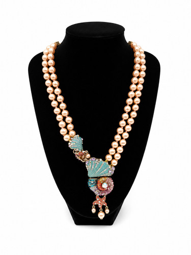 Collana doppio filo perle - filo,