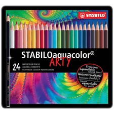Matite colorate acquarellabili Stabilo aquacolor® scatole in metallo assortiti C