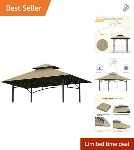Khaki outdoor gazebo - khaki, 5'x8'