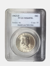 1963 D Franklin mezzo dollaro