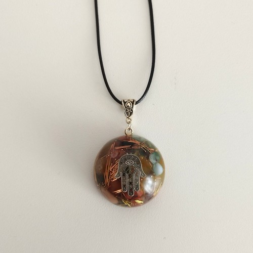 Orgonite collana amuleto mano - amuleto,