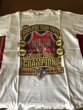 VINTAGE Starter Chicago Bulls t-shirt 1996 NBA Champions -RARE- L
