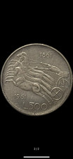 Moneta 500 Lire d'argento Anno