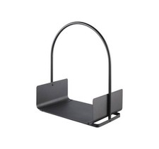 LIVARNO HOME Cesto Porta Legna in Metallo Nero Design Moderno per Camino e Stufa