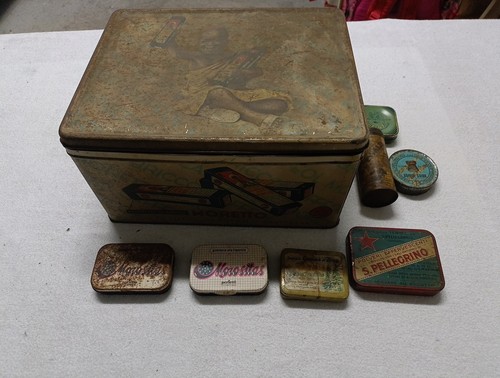 Scatole latta vintage otto - scatole,