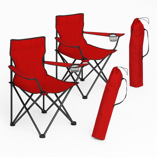2pz sedia campeggio portatile - 2pz,