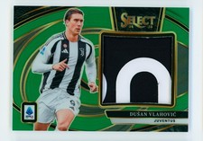 2024-25 Dusan Vlahovic Panini Select Green Prizm Juventus Jersey Patch Card 2/5