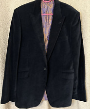 Giacca da pranzo William Hunt in velluto nero 42R fodera di lusso, abbigliamento sera occasione