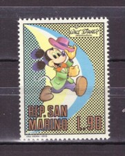 Francobolli San Marino 1970 Walt Disney 90 Lire Topolino MNH** SAS822