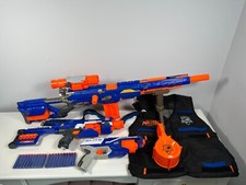 Pacchetto fucile Nerf N-Strike Longstrike CS-6 con accessori + 20 freccette nuove - ottime condizioni