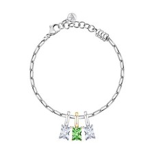 Bracciale MORELLATO Drops acciaio / 3 pietre colorate