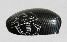 CALOTTE CUBICATURA  CARBONIO STICKER BIANCO PER FIAT/ABARTH 500,595,GRANDE PUNTO