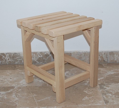 Sgabello legno poggiapiedi - sgabello, in