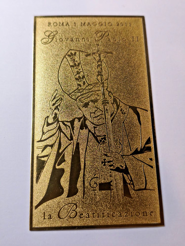 Placchetta beatificazione papa