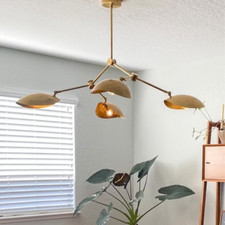 Lampadario Sputnik in ottone