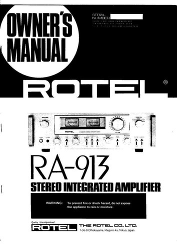 Rotel 913 amplificatore - ra-913,