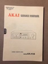 Akai GX-F35 Cassetta Manuale