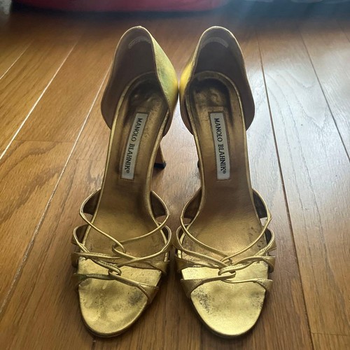 Décolleté manolo blahnik oro - blahnik,