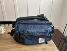 Borsa fotocamera vintage resistente da viaggio grande blu made in USA SPEDIZIONE GRATUITA