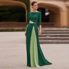 Abito sirena sposo madre della sposa plissettato cristallo matrimonio ospite sera caldo