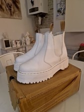 DR.MARTENS MONO QUAD WHITE PLATFORM