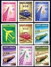 Paraguay 1961 Industria del Legno Camion Barca Fiume Boeing Aereo Radio Trasporto MNH/1