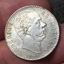 UMBERTO I 2 LIRE 1899 ROMA ARGENTO SILVER COIN CURRENCY NUMISMATICA COLLEZIONE