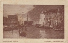 Laguna impressione Guglielmo CIARDI Rio Ponte Longo Giudecca Venezia Cartolina