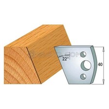 COPPIA COLTELLI SAGOMATI LAVORAZIONE LEGNO PER FRESA TOUPIE 40MM MOD.01