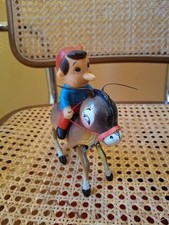 PINOCCHIO IN GOMMA CON ASINELLO LUCIGNOLO IN LATTA MADE IN JAPAN PAESE BALOCCHI