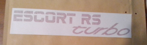 Escort turbo rear decal - escort, rs