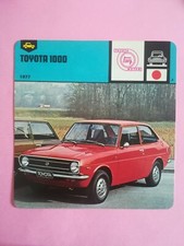 Fiche Auto Card 12 x 12,5 cm - TOYOTA 1000 1977 JAPON