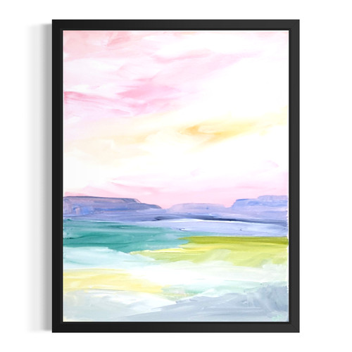 Paesaggio astratto dipinto - , a