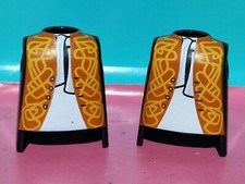 PLAYMOBIL X2 TORSOS CUERPOS CHALECO COWBOY INGLES FRANCES PIRATAS MEXICANO LAZO