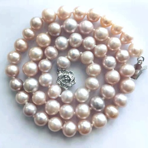 Collana perle grigie rosa - collana, di