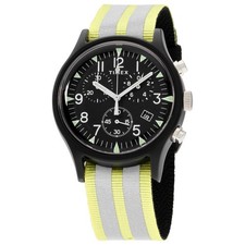 Orologio Uomo Timex MK1 Quarzo Crono Quadrante Nero Cinturino Verde e Grigio TW2R81400