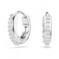 Orecchini mini cerchio a buco Swarovski Matrix placcati rodio 5690670