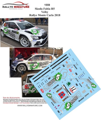 Decals ref 1559 skoda - 1/43,