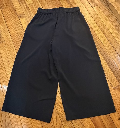 Zara black wide leg cropped - leg,