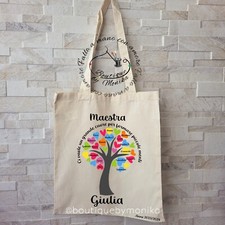 Regalo Maestra Borsa Cotone